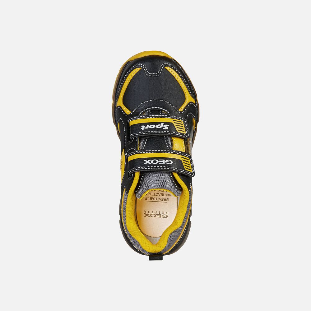 Basket Geox Android - Noir/Jaune - Garcon 597460-WSR